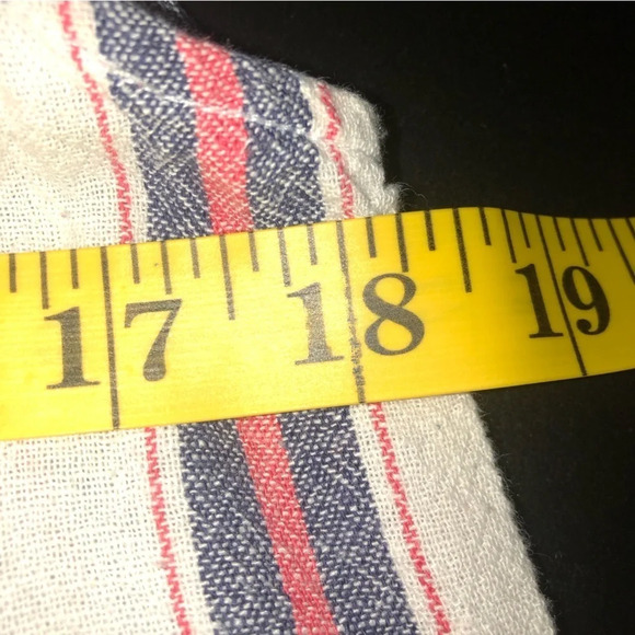 For Cynthia Coverup M Striped Blue/Red/White Pockets Hooded  Boho Hippy - Picture 3 of 10